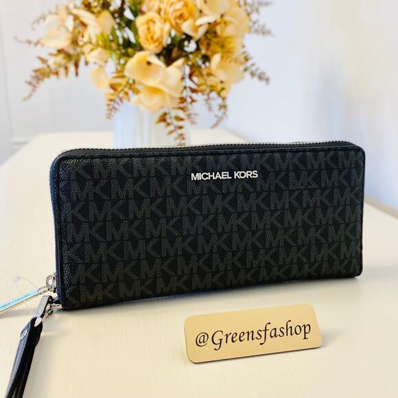 Michael Kors Handbags - Copied - Michael kors large continental wallet in black signature new